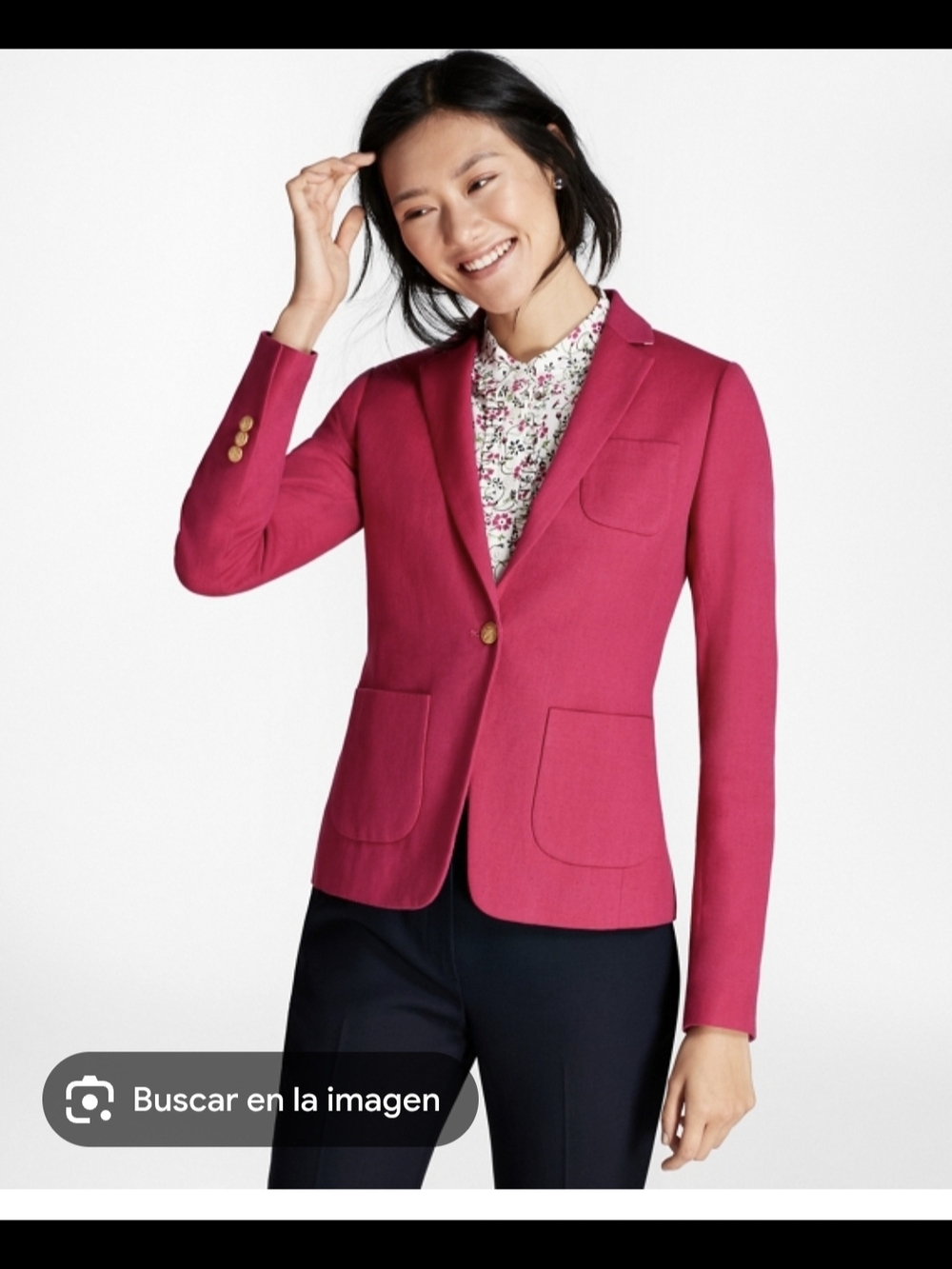 Brooks Brothers Fuchsia Single-Button Blazer